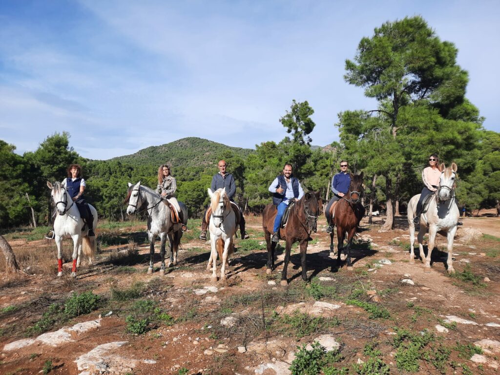 De ruta con caballos por la Sierra Calderona con Hípica Rueda Náquera Centro ecuestre de caballos en Valencia